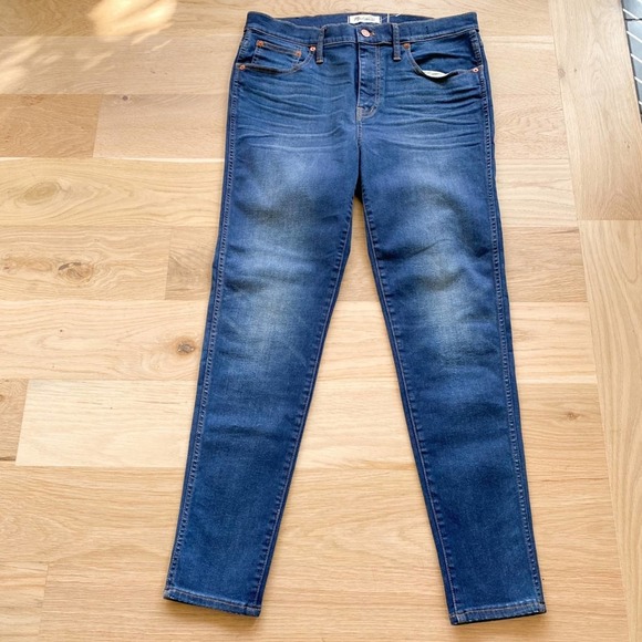 MADEWELL Women's Medium Wash 9" High Riser Skinny Skinny Jeans sz 32 NWT - Picture 5 of 11